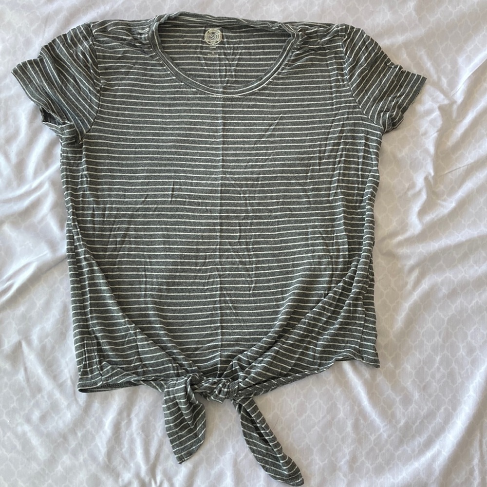 So Striped Tie Shirt